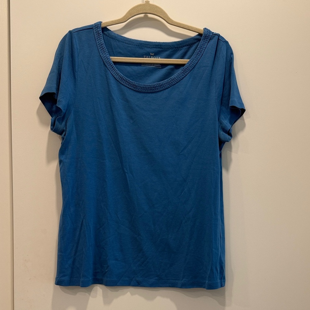 Talbots Classic Blue Short Sleeve Tee
